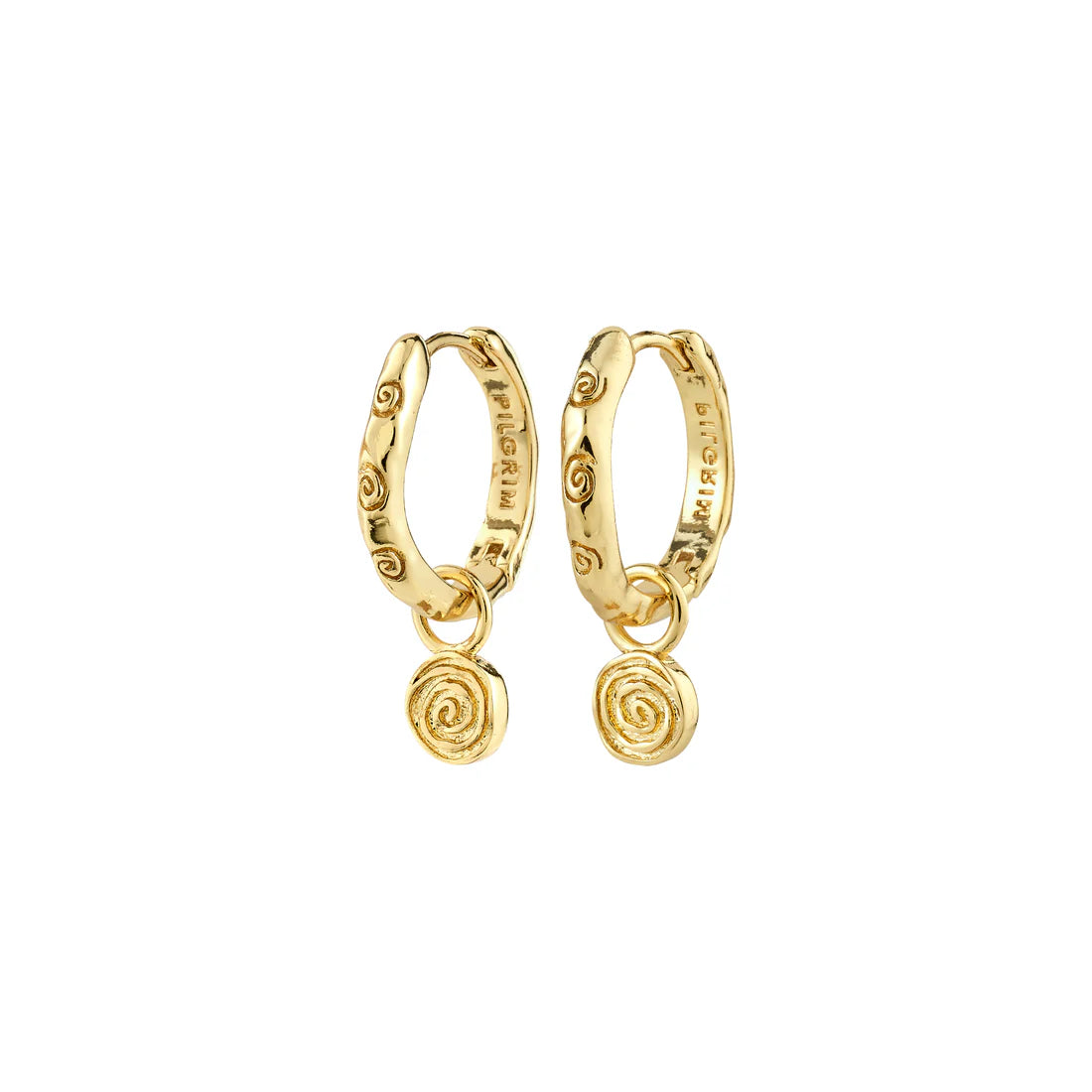 FIRE PENDANT HOOP EARRINGS