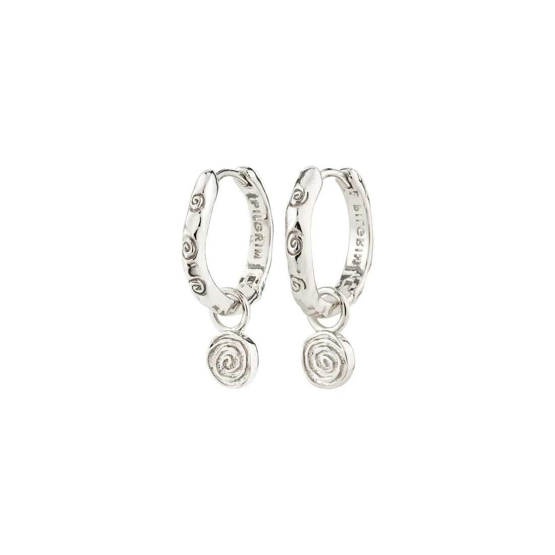FIRE PENDANT HOOP EARRINGS