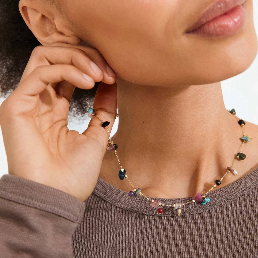 SEMI PRECIOUS STONE NECKLACE