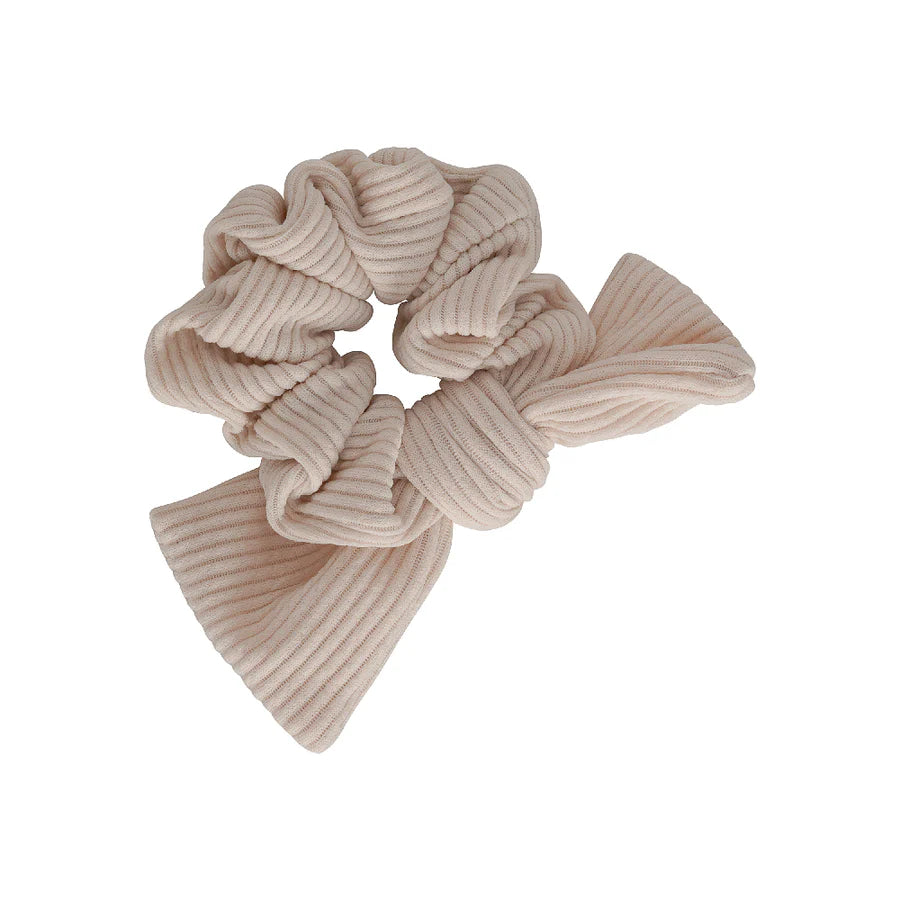 RIBBED BOW SCRUNCHIE