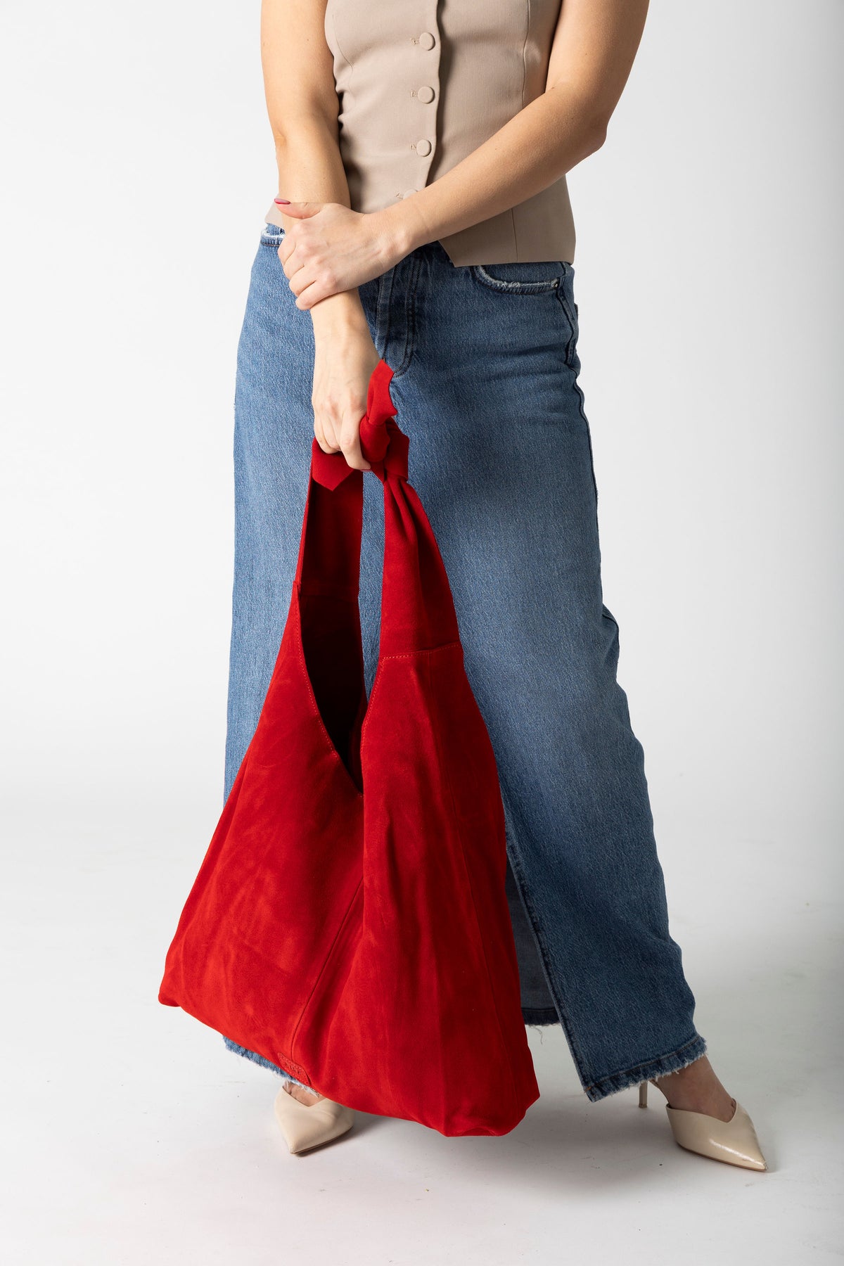 KNOT SUEDE TOTE