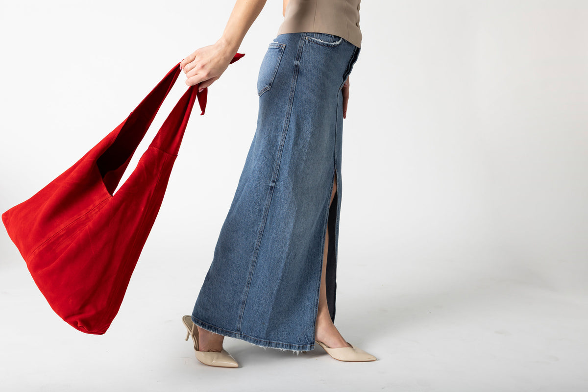 KNOT SUEDE TOTE
