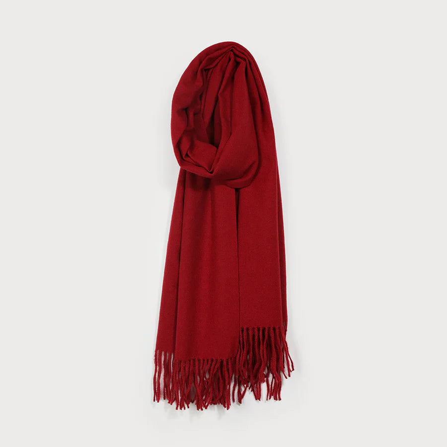 SOLID FRINGED SCARF