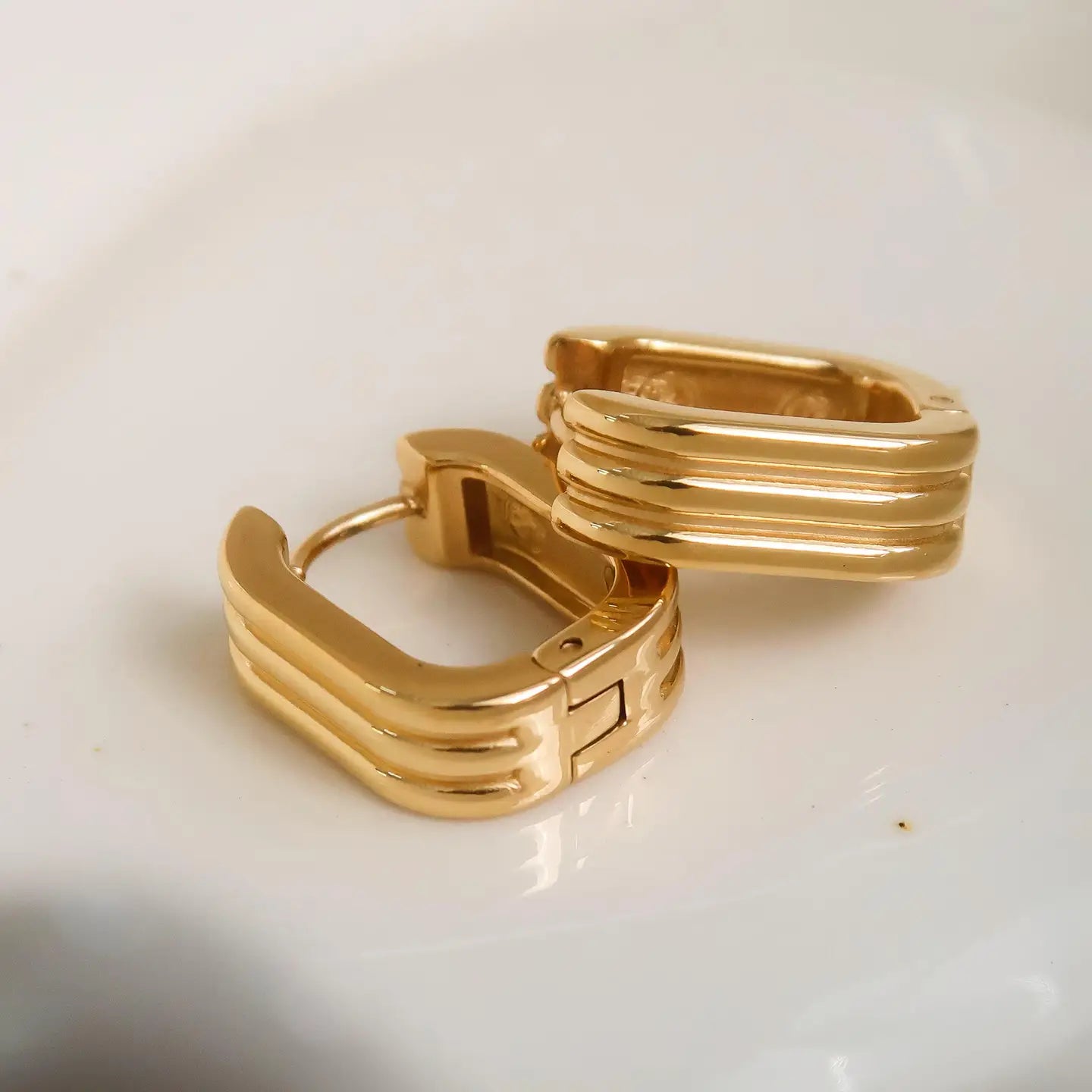 STRIPE HOOP EARRINGS