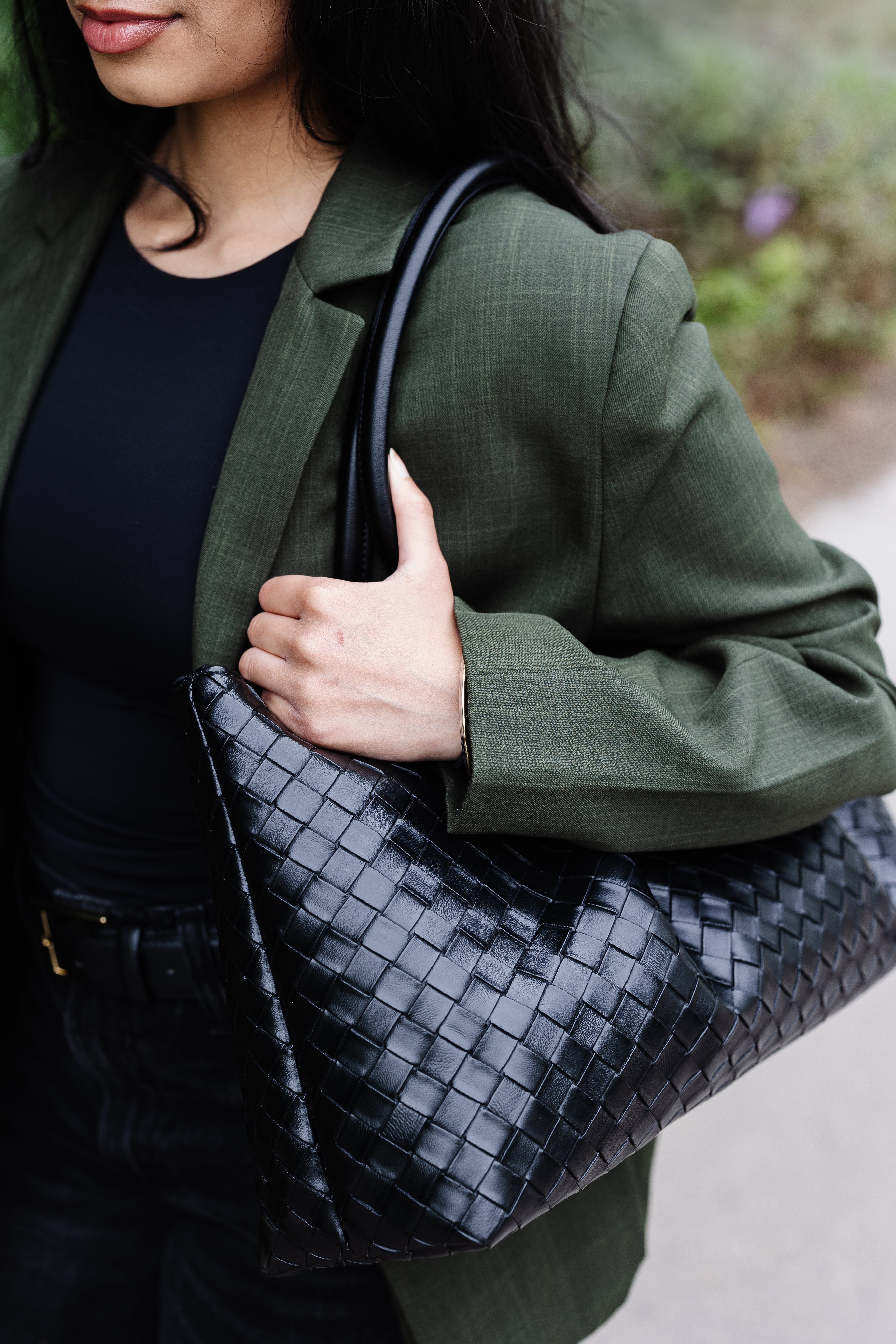 WOVEN EAST WEST TOTE