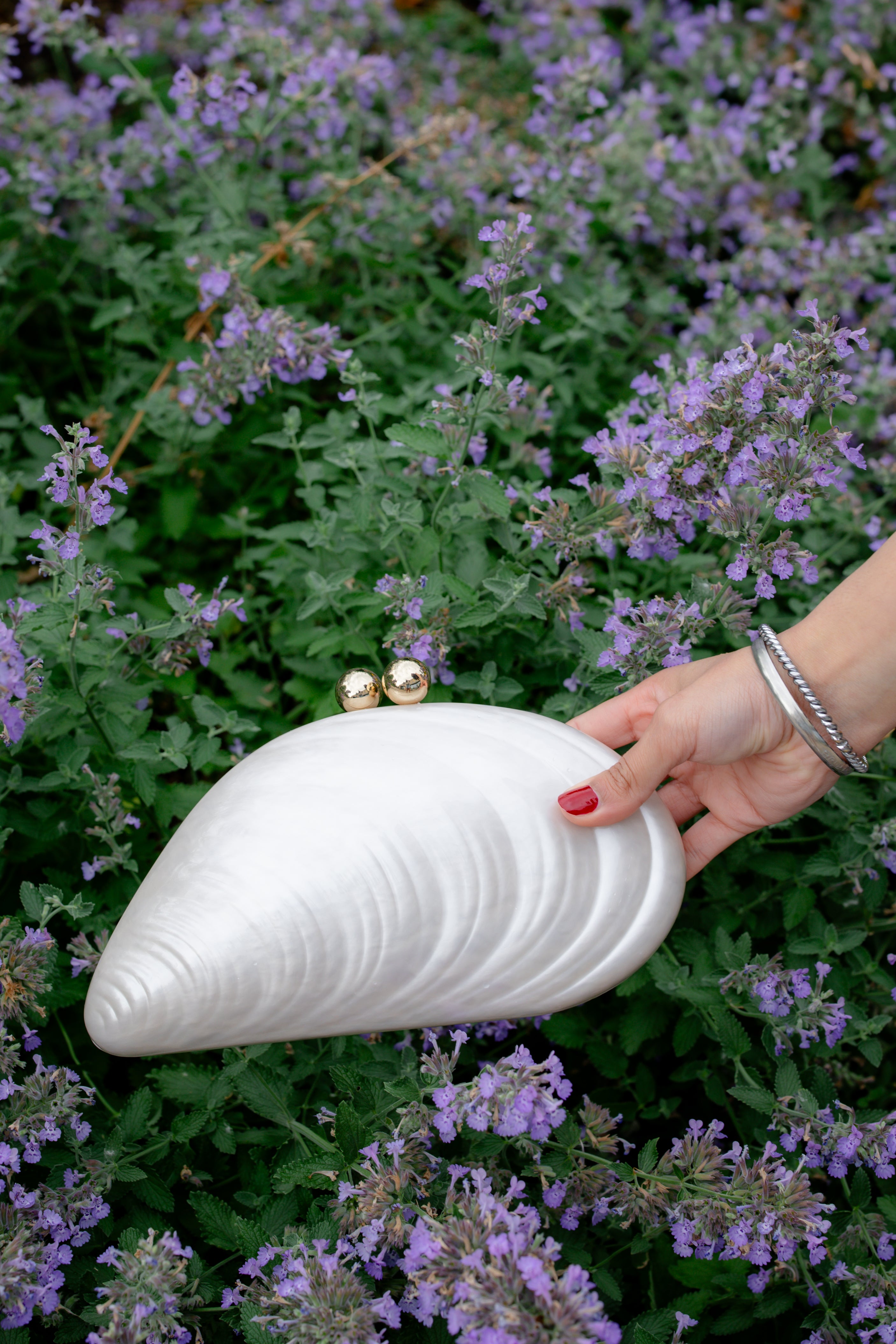 SHELL EVENING BAG