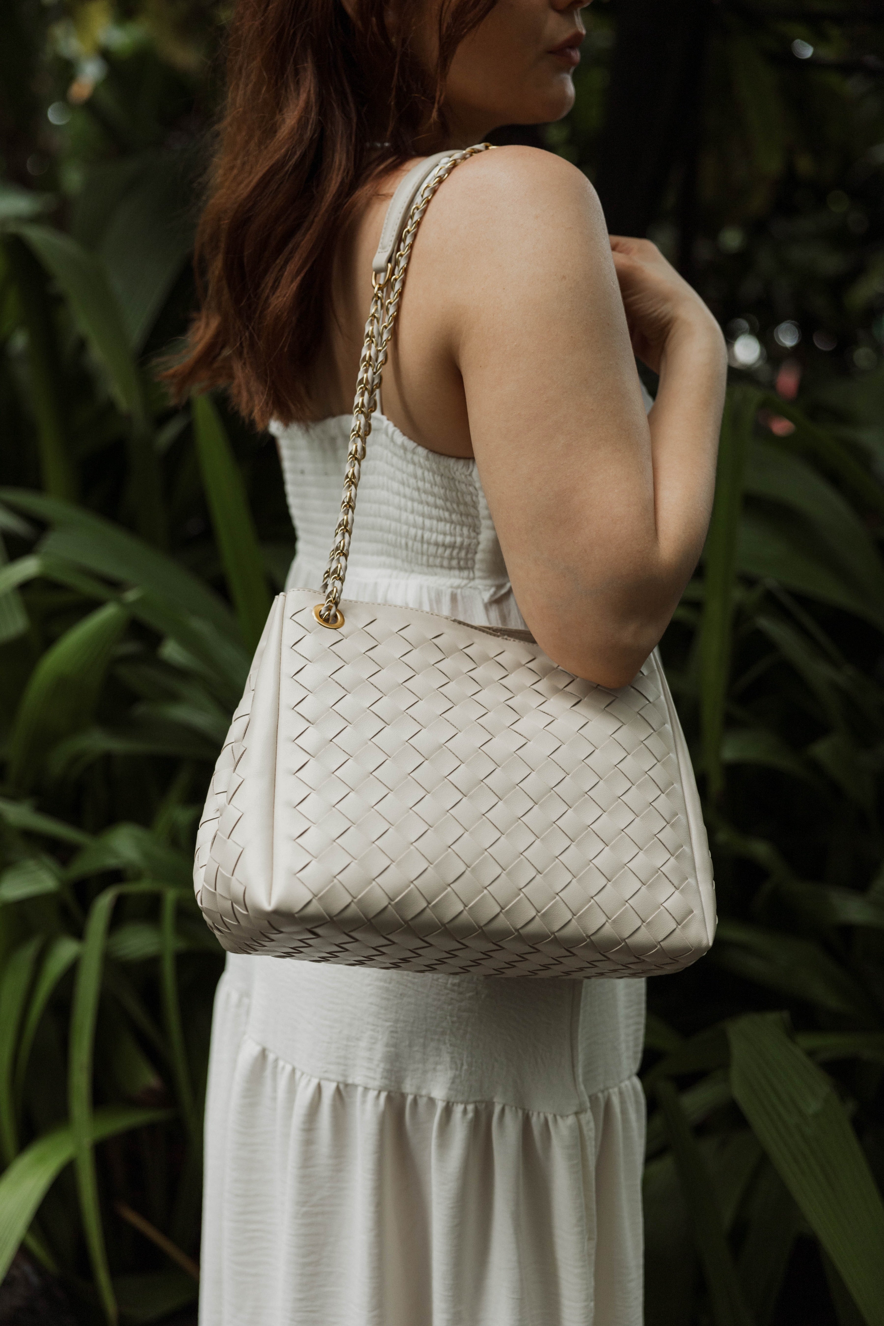 ROSIE LARGE WEAVED SHOULDER BAG