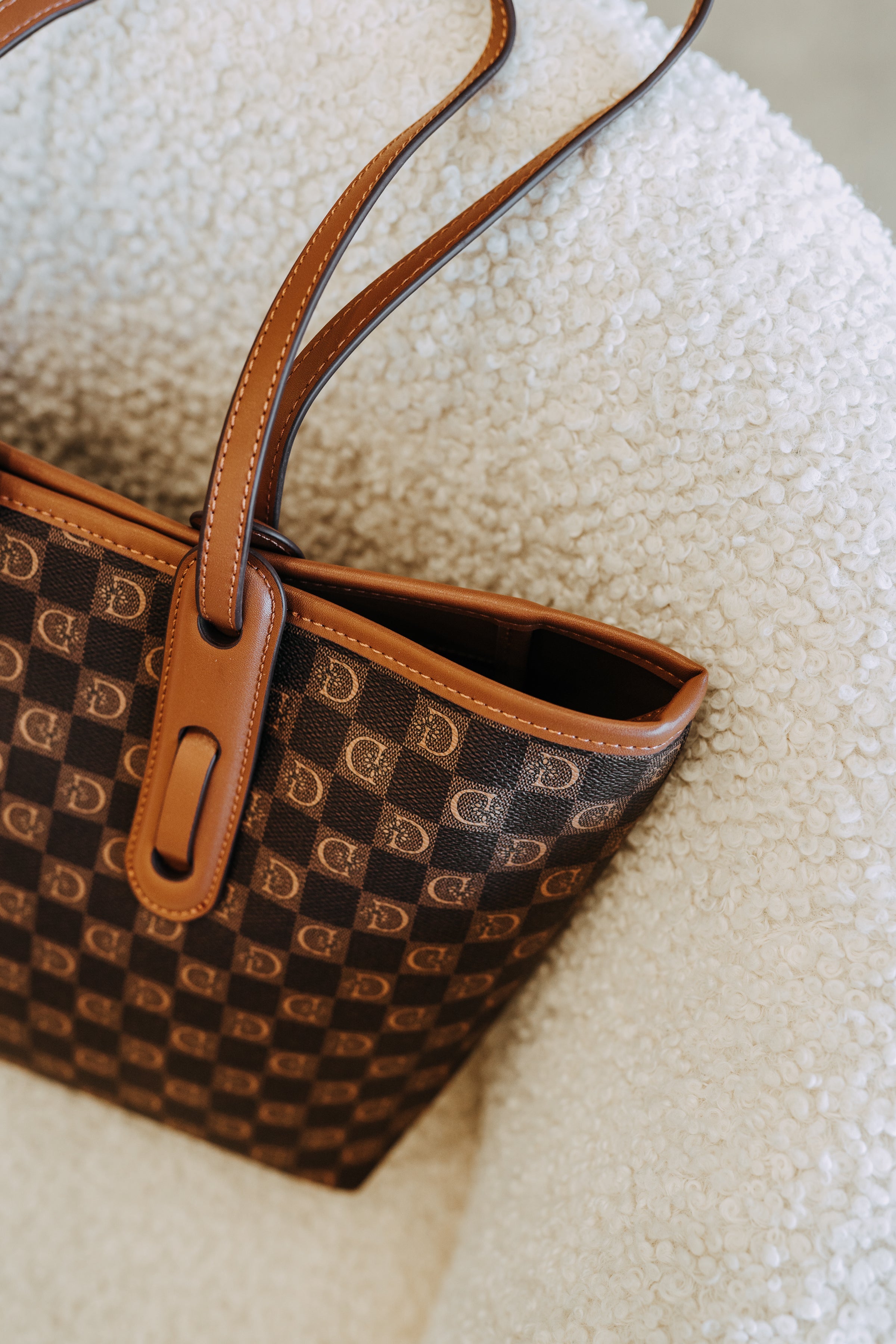 MONARCH CHECK TOTE