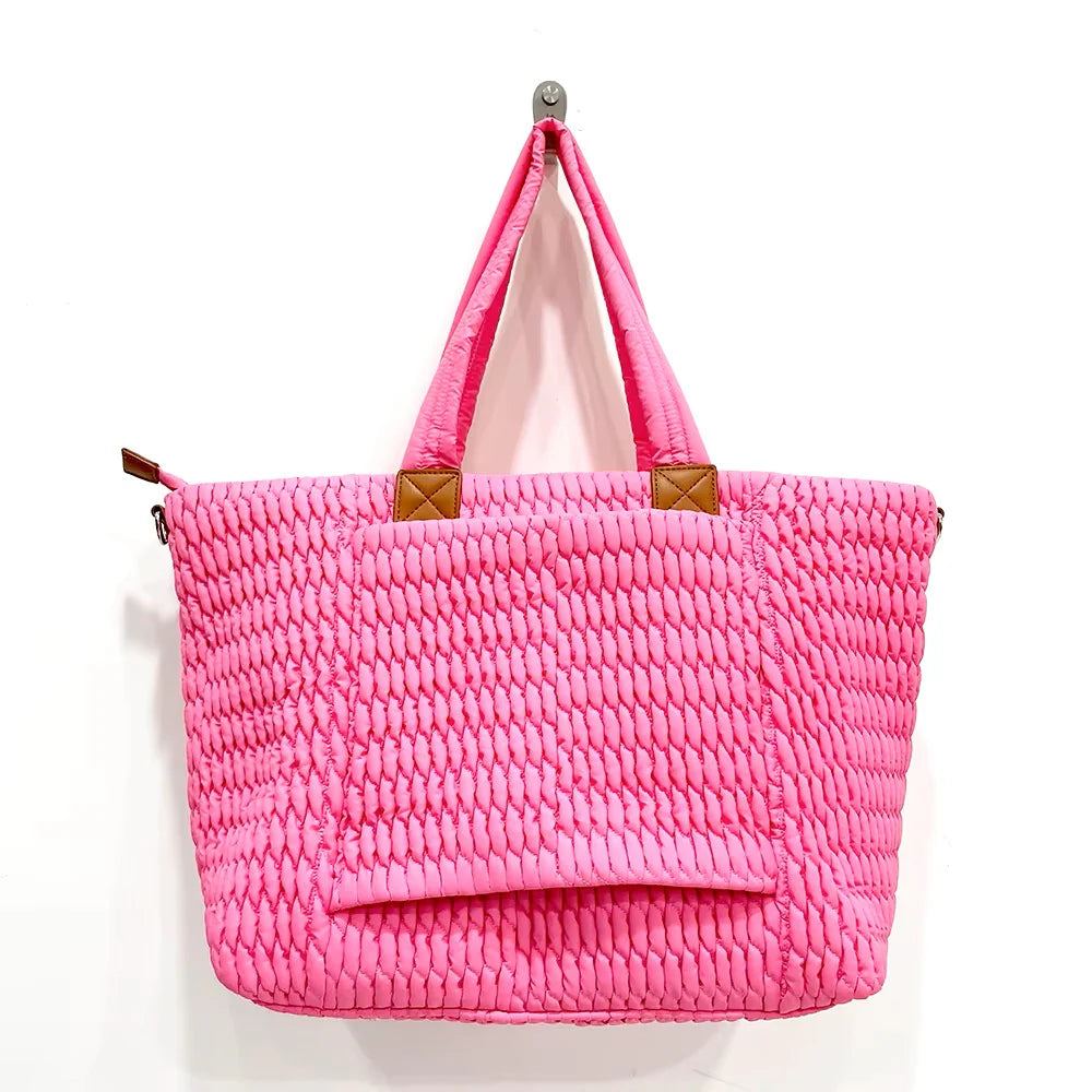 QUILTED BEACH TOTE