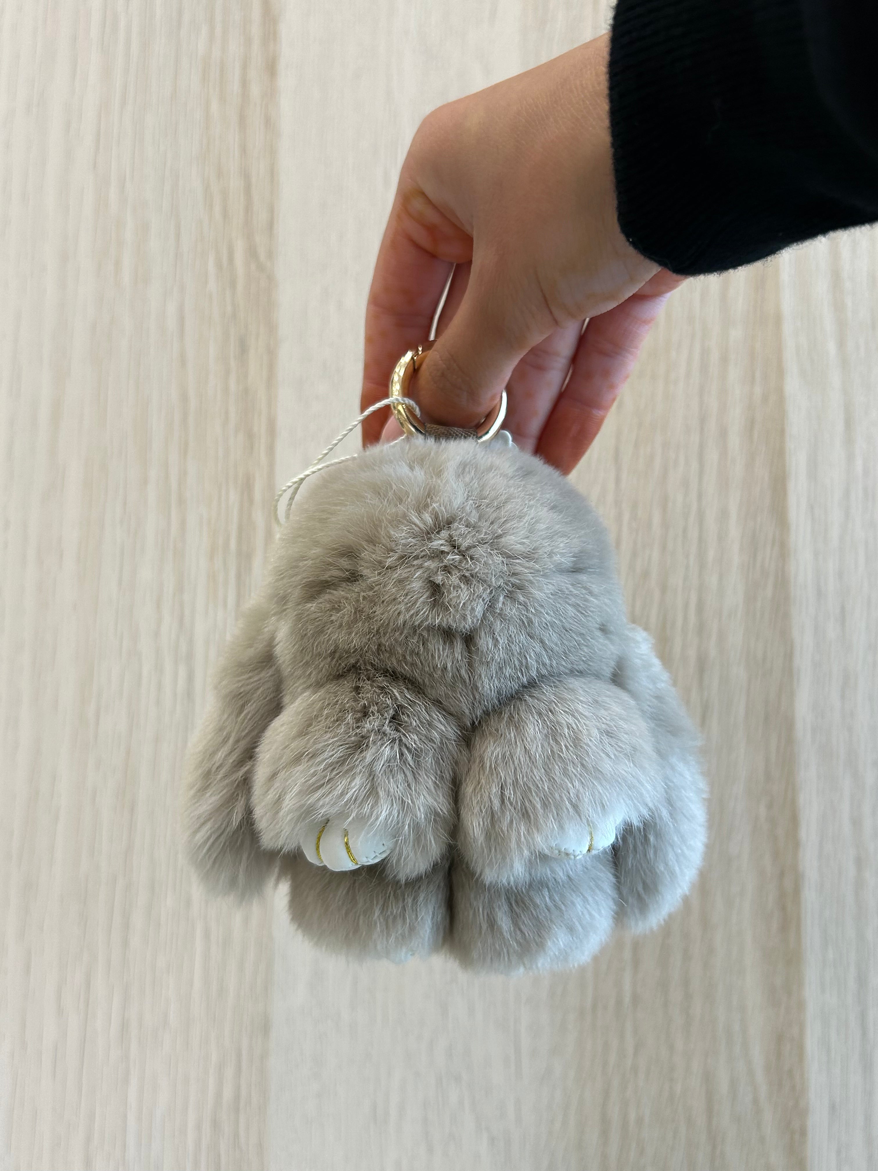 TWO TONE BUNNY BAG CHARM