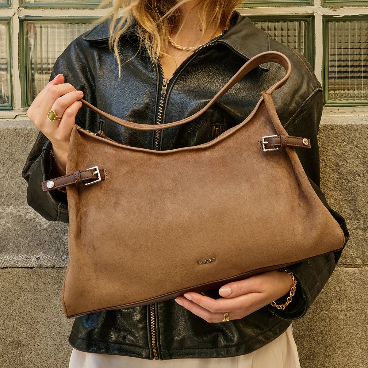 TRINITY SUEDE SHOULDER BAG
