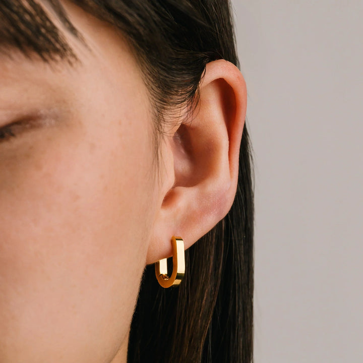 MAYA PAPERCLIP HOOP EARRINGS