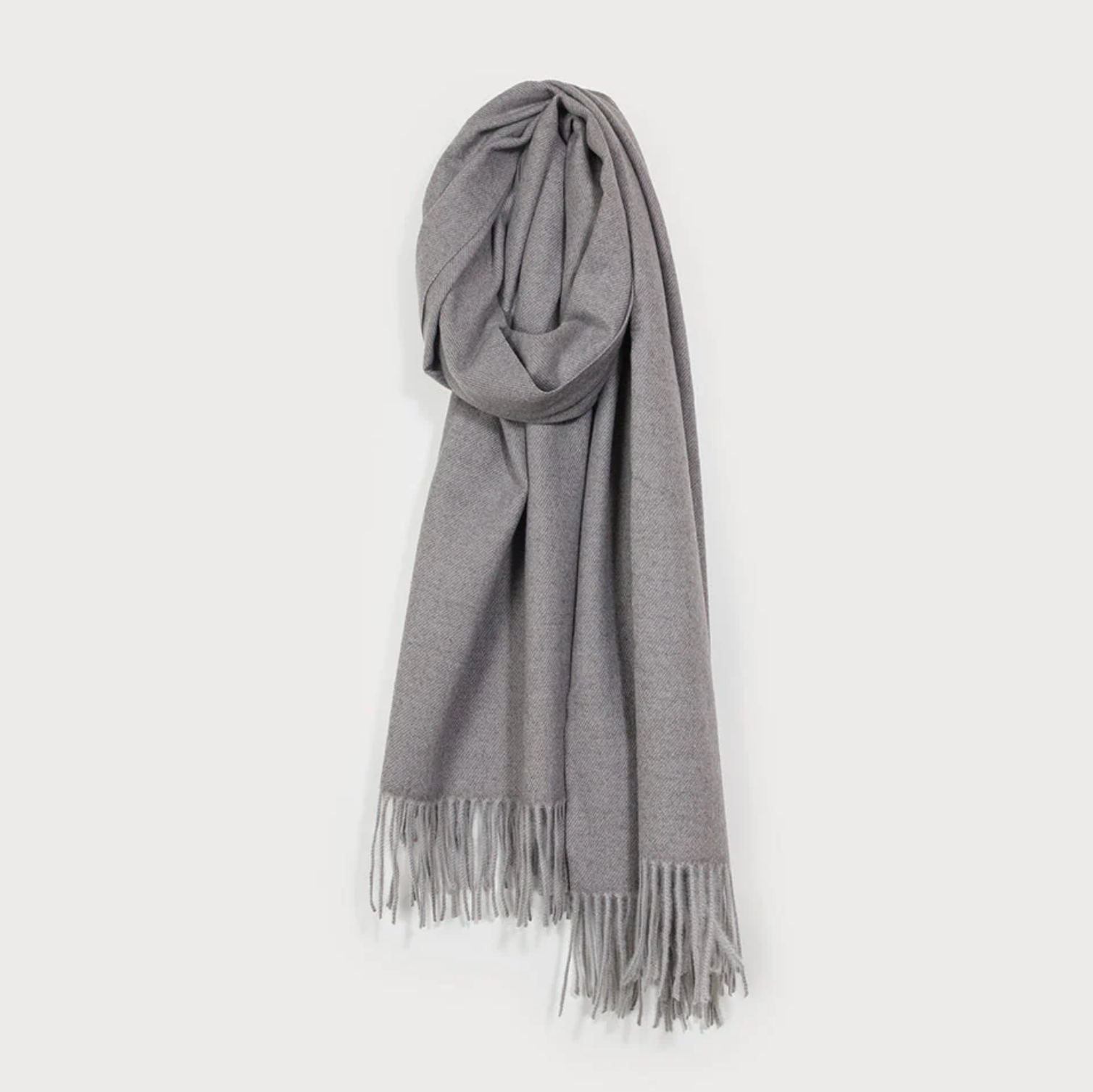 SOLID FRINGED SCARF