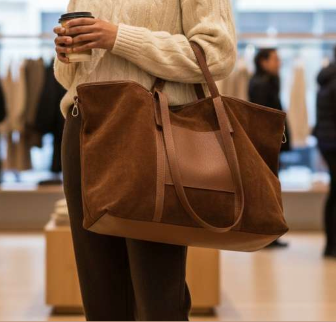 PLEASE SUEDE TOTE