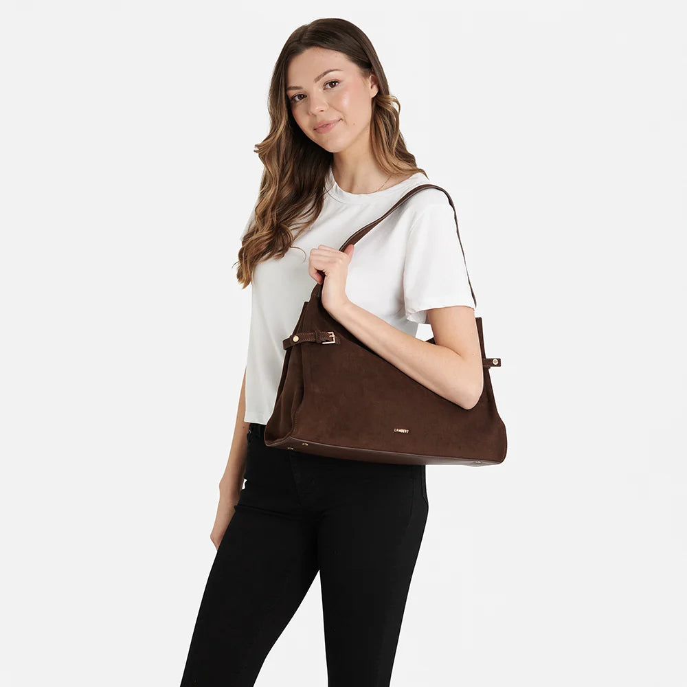 TRINITY SUEDE SHOULDER BAG