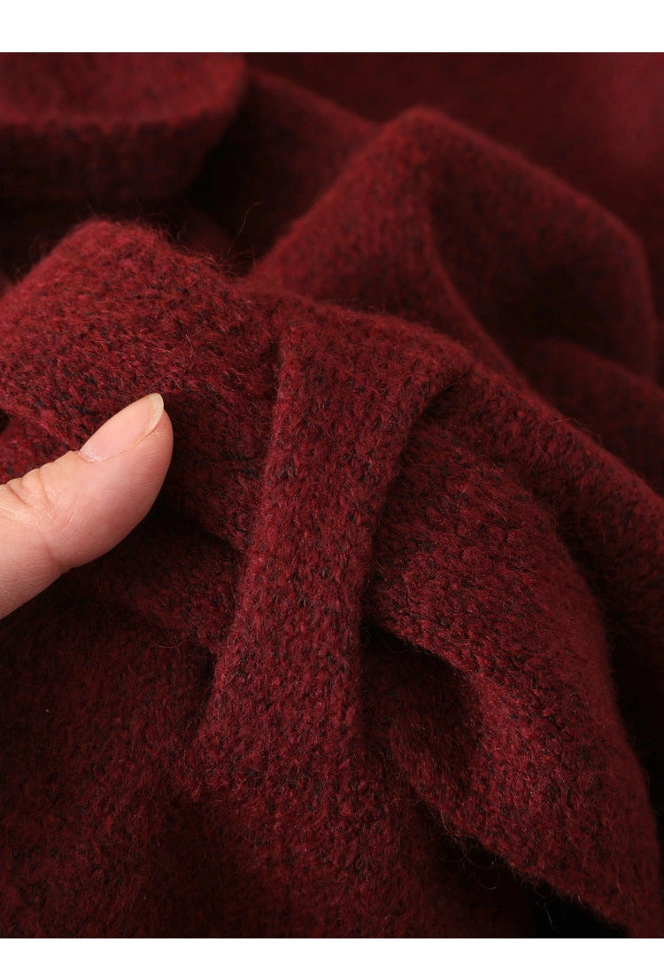 WOOL BLEND TRIANGLE SCARF