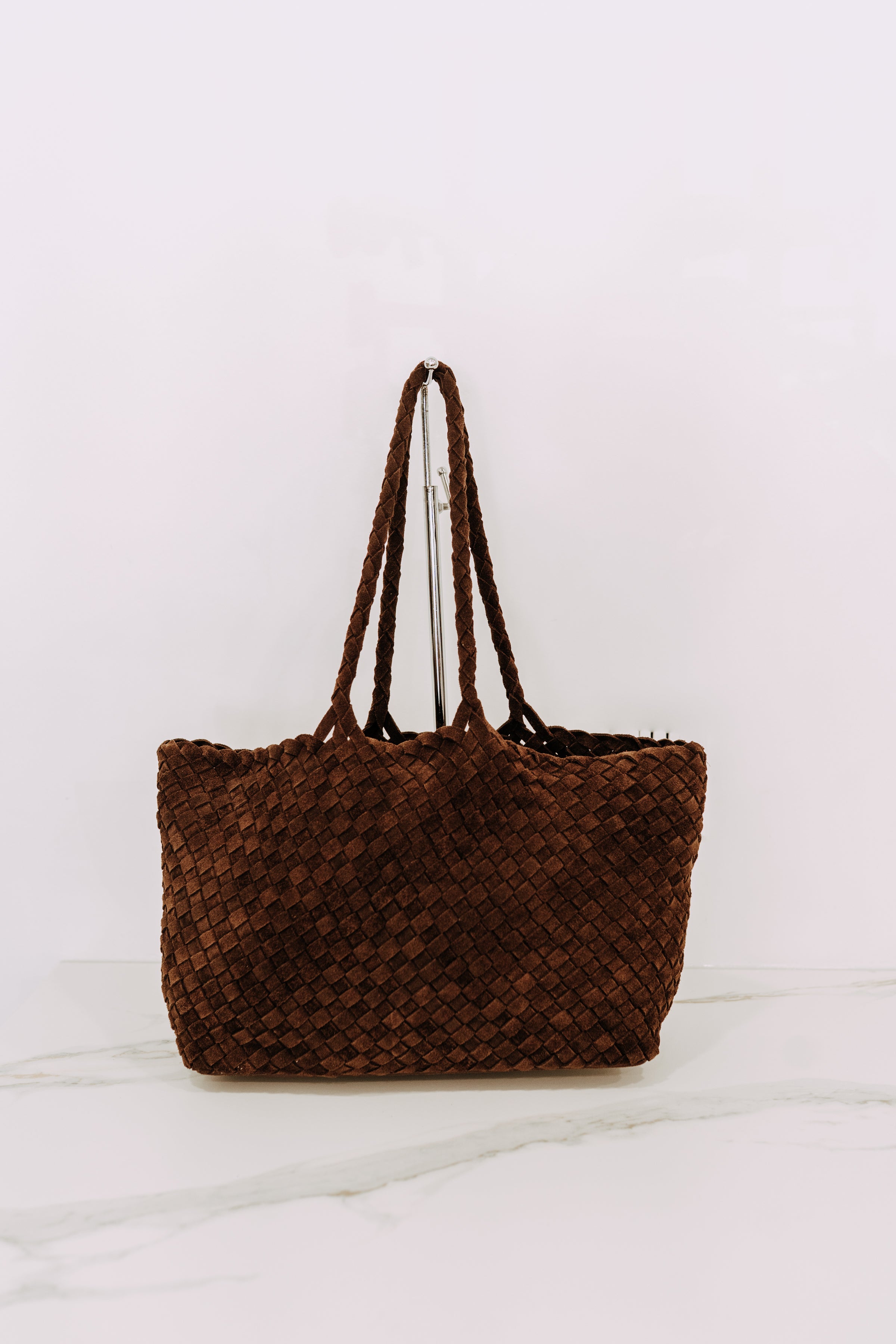 LEONI WOVEN SUEDE TOTE – Boes Ltd.