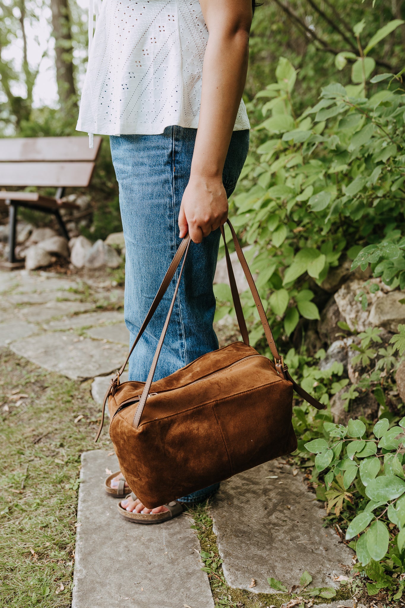 MARISSA SUEDE SHOULDER BAG
