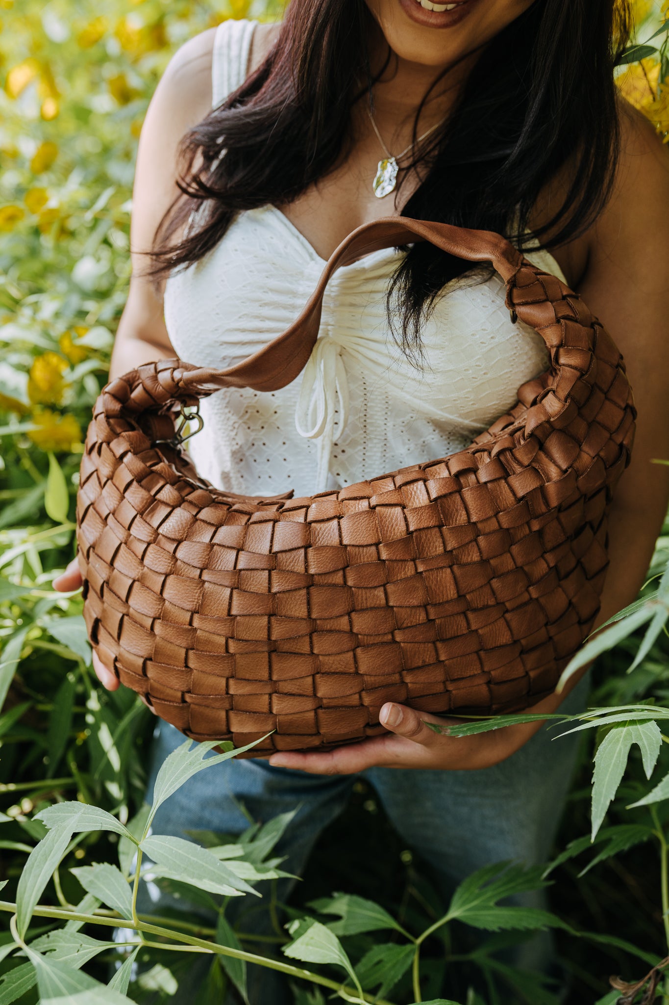 SOLANA LEATHER SHOULDER BAG