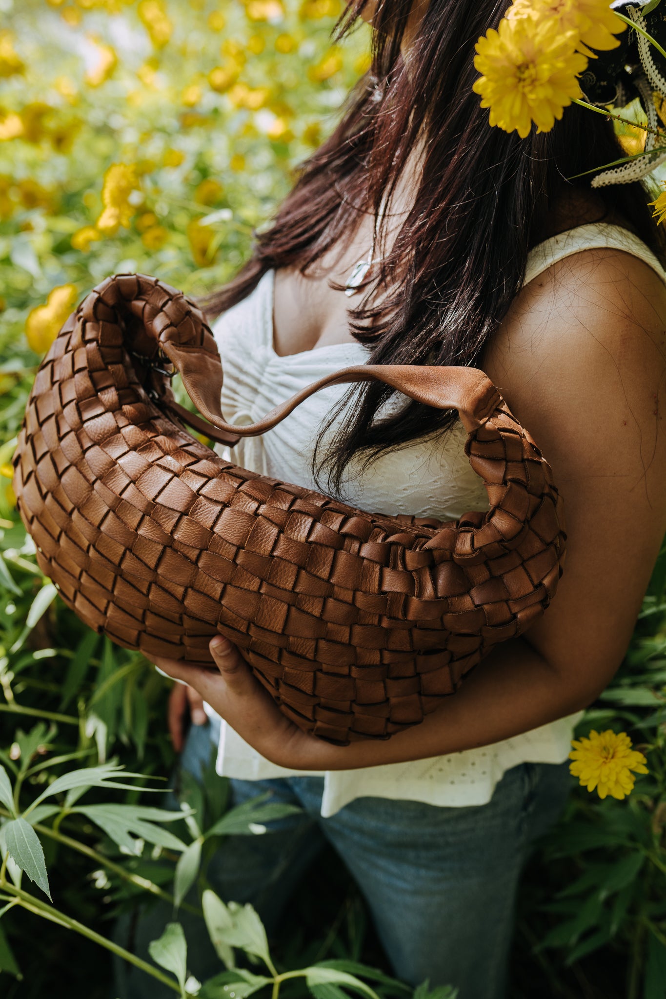 SOLANA LEATHER SHOULDER BAG