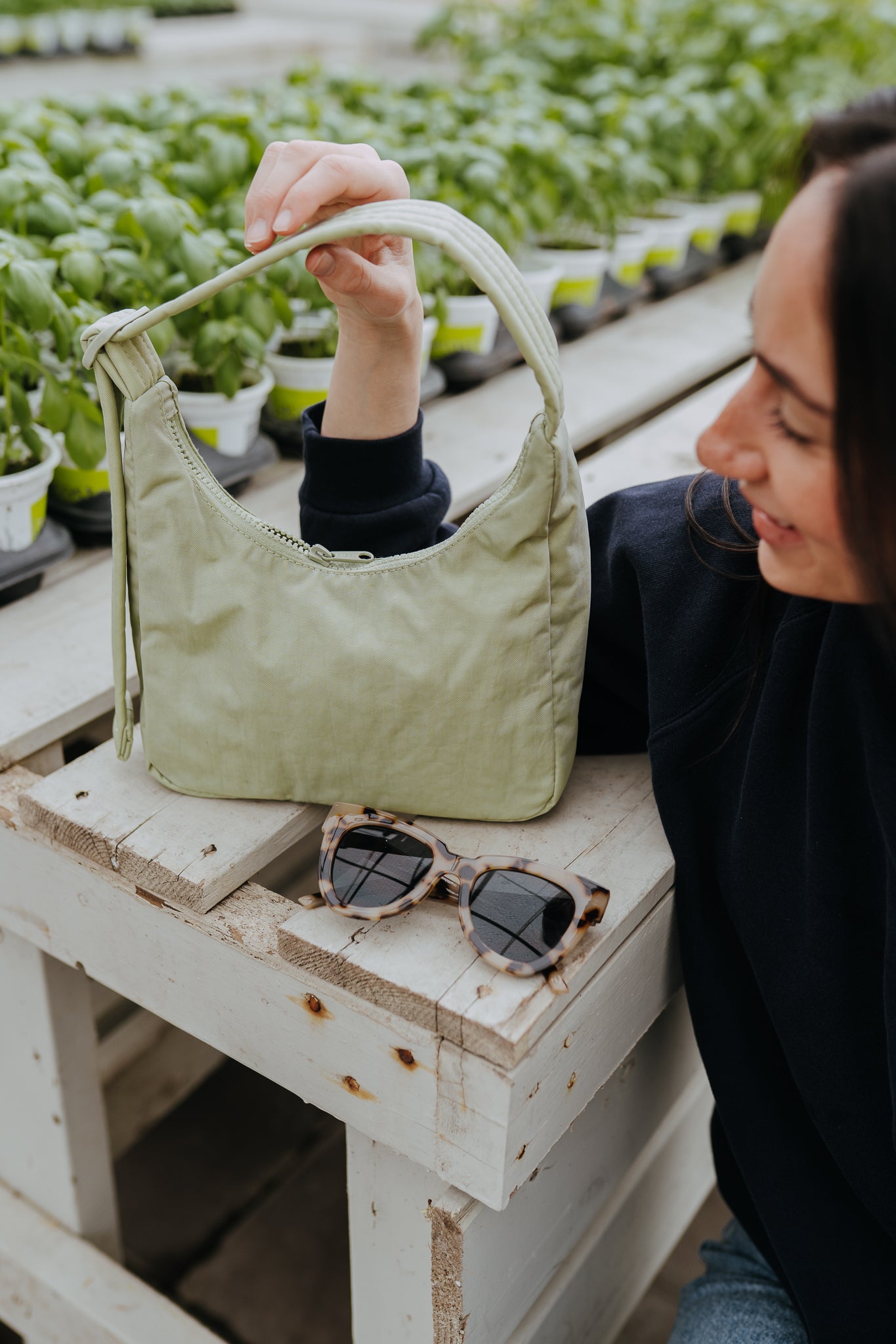 SCRE:EN ＜MINI SHOULDER BAG＞　white MINI NYLON SHOULDER BAG – Boes Ltd.