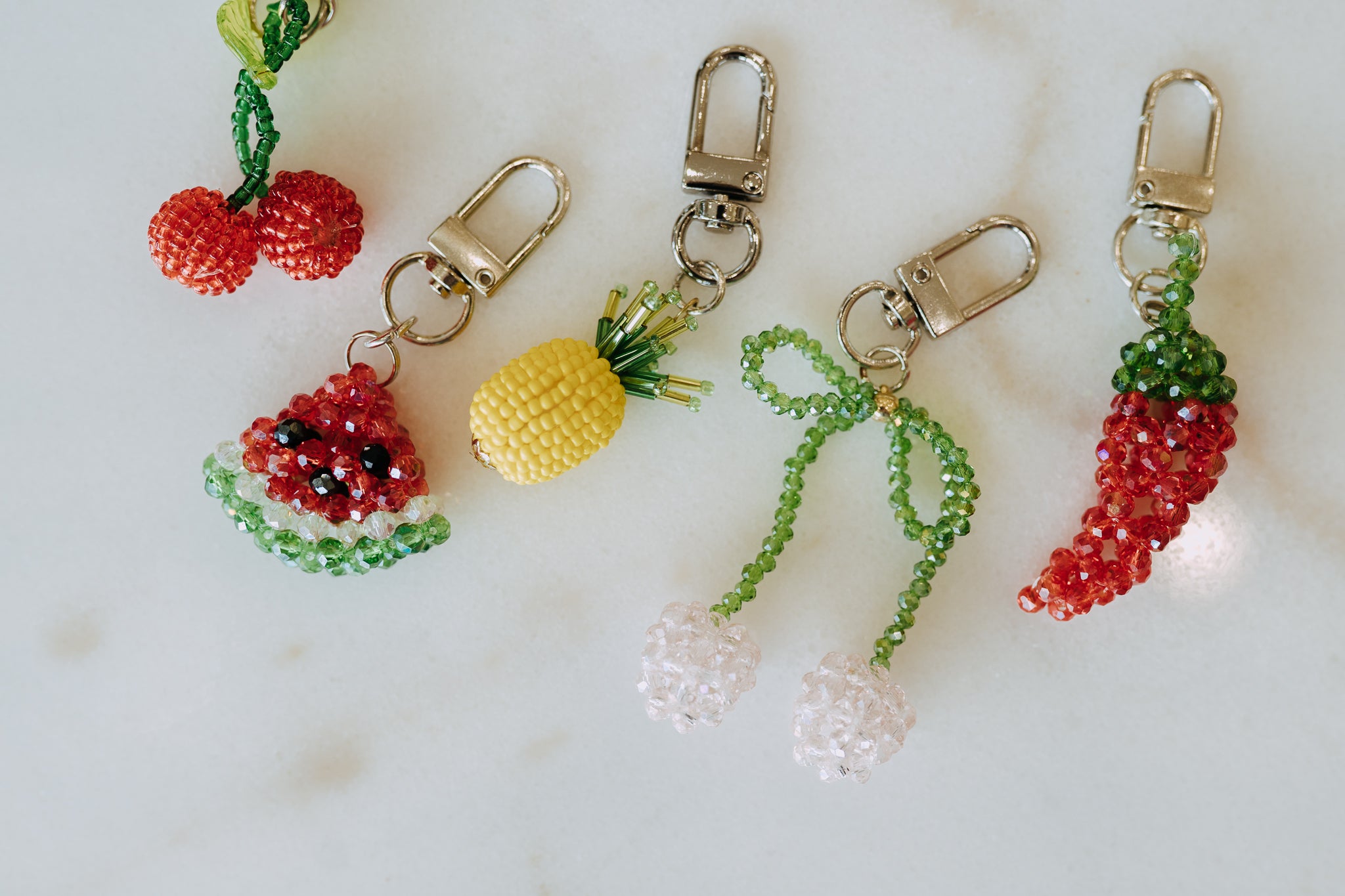 GLASS BEAD BAG CHARM