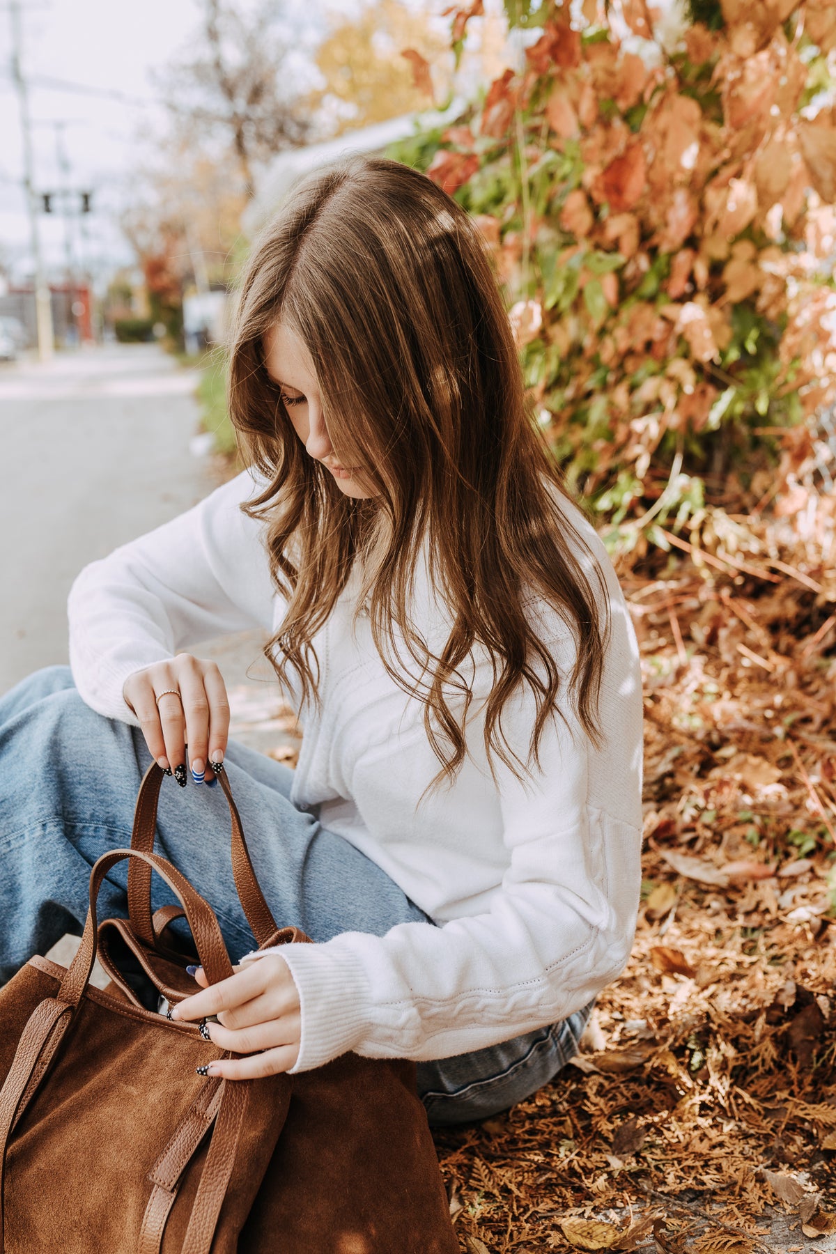PLEASE SUEDE TOTE
