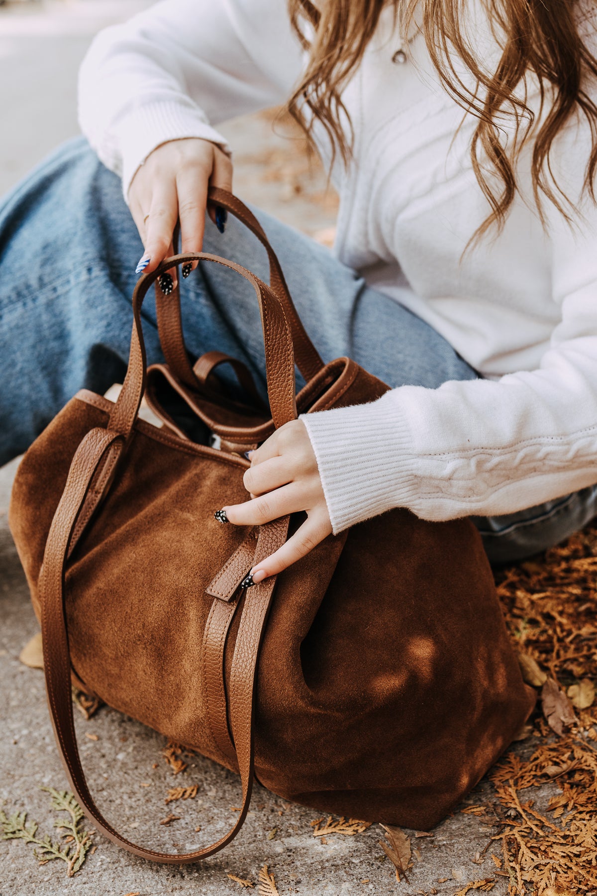 PLEASE SUEDE TOTE