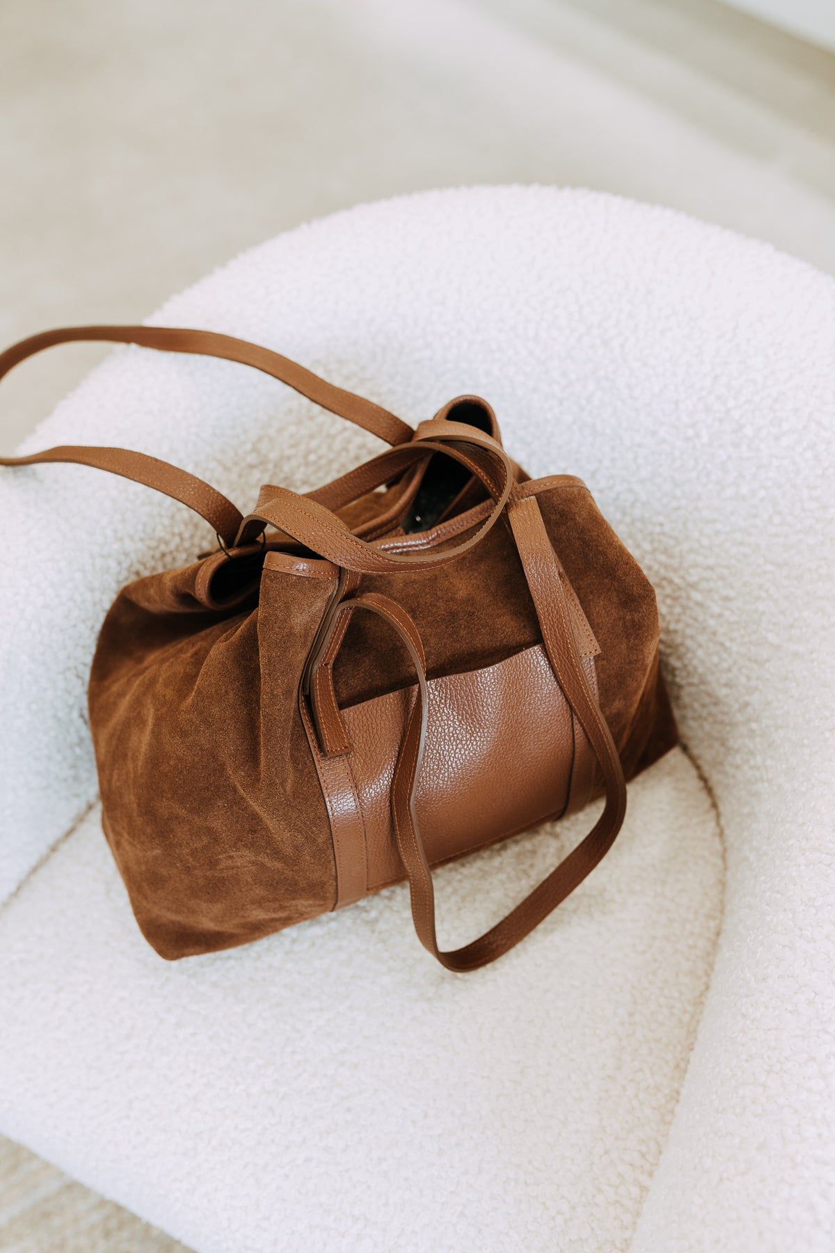 PLEASE SUEDE TOTE