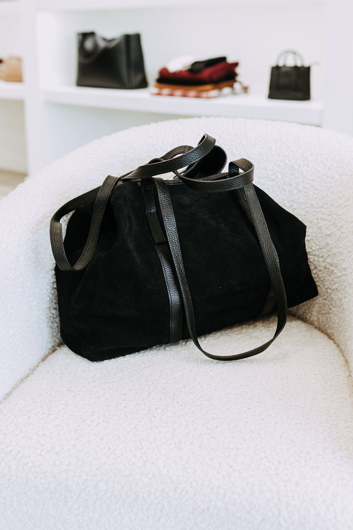 PLEASE SUEDE TOTE