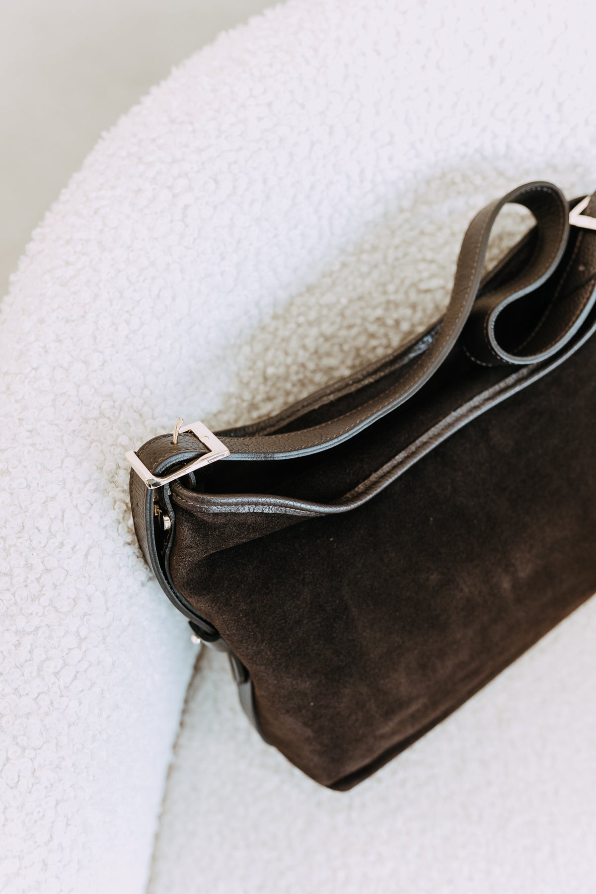 FLINCH SUEDE SHOULDER BAG