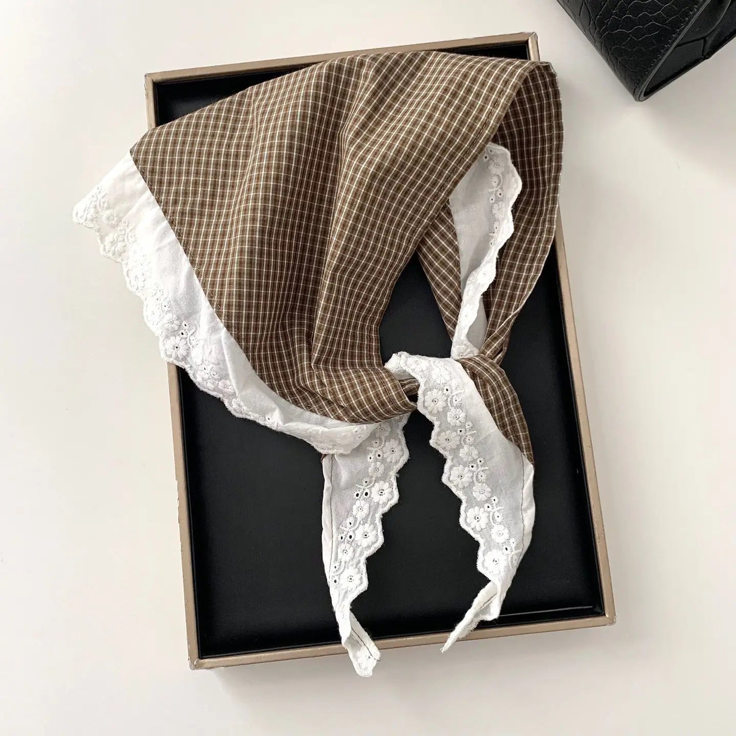 GINGHAM HEAD SCARF