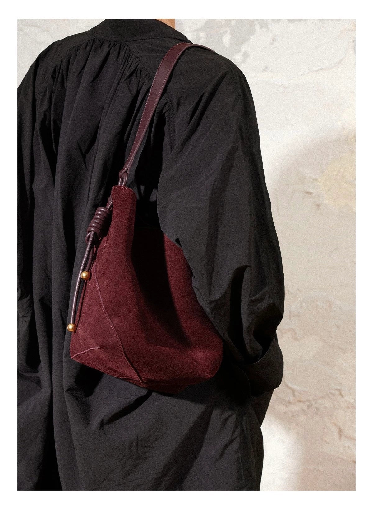 SUEDE BUCKET BAG