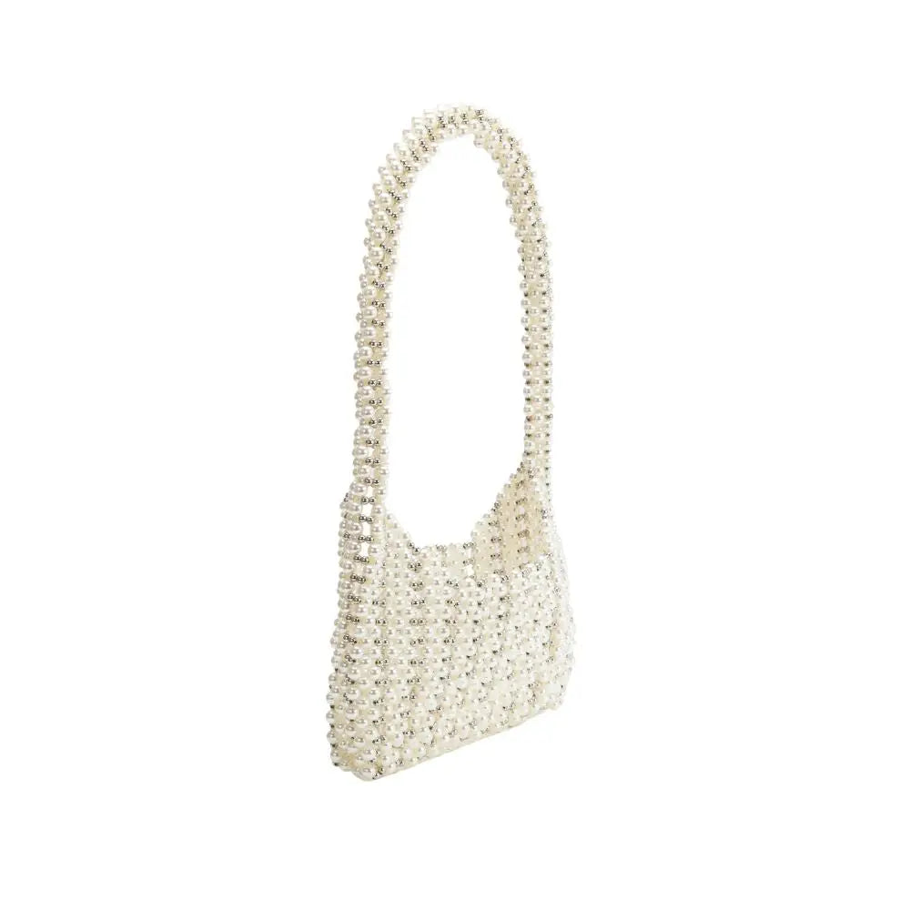 GRETA BEADED TOP HANDLE BAG