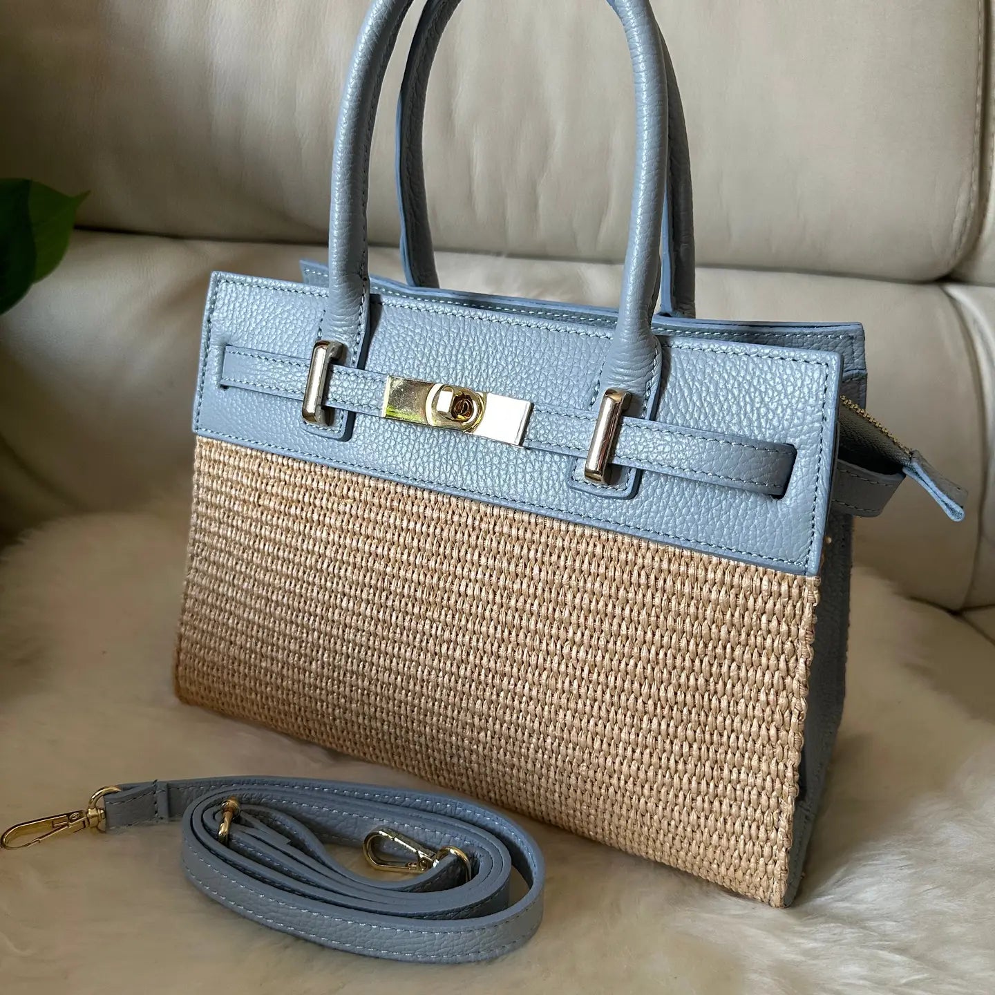 DIANA RAFFIA TOTE