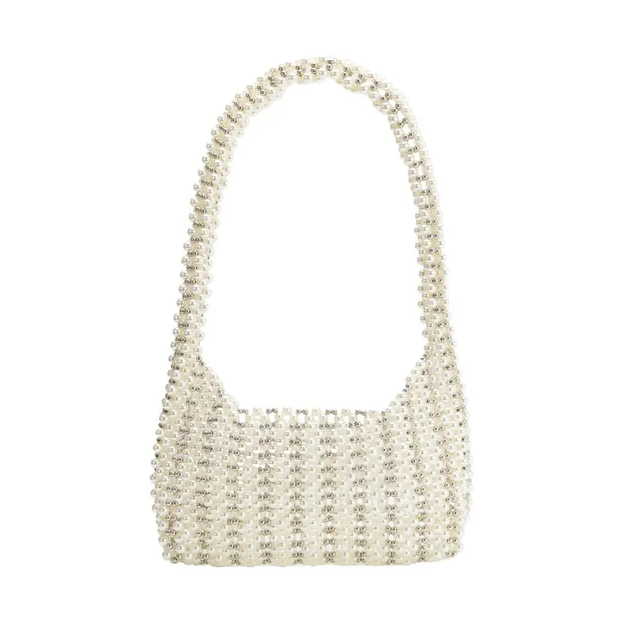 GRETA BEADED TOP HANDLE BAG