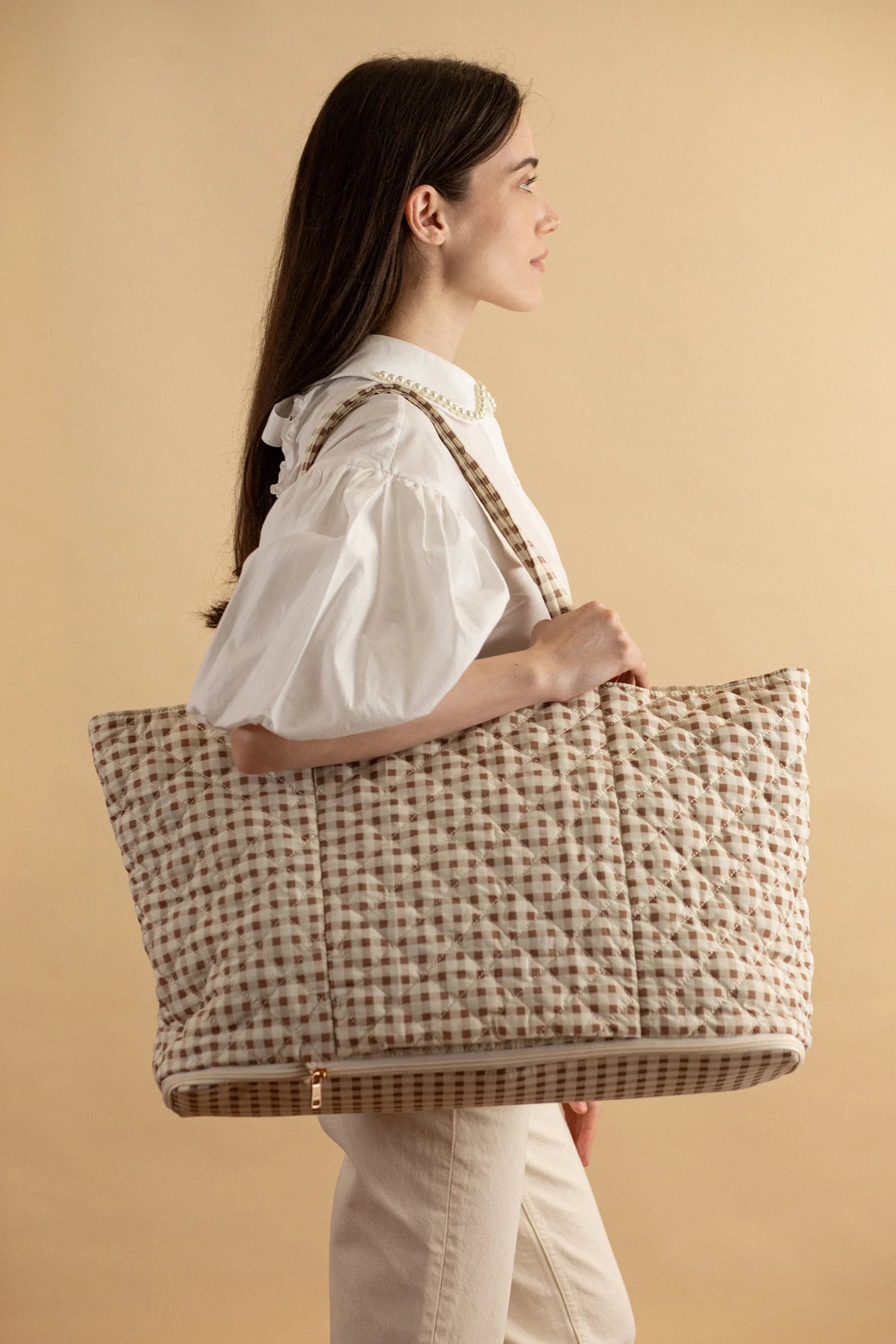 QUILTED EXPANDABLE TOTE