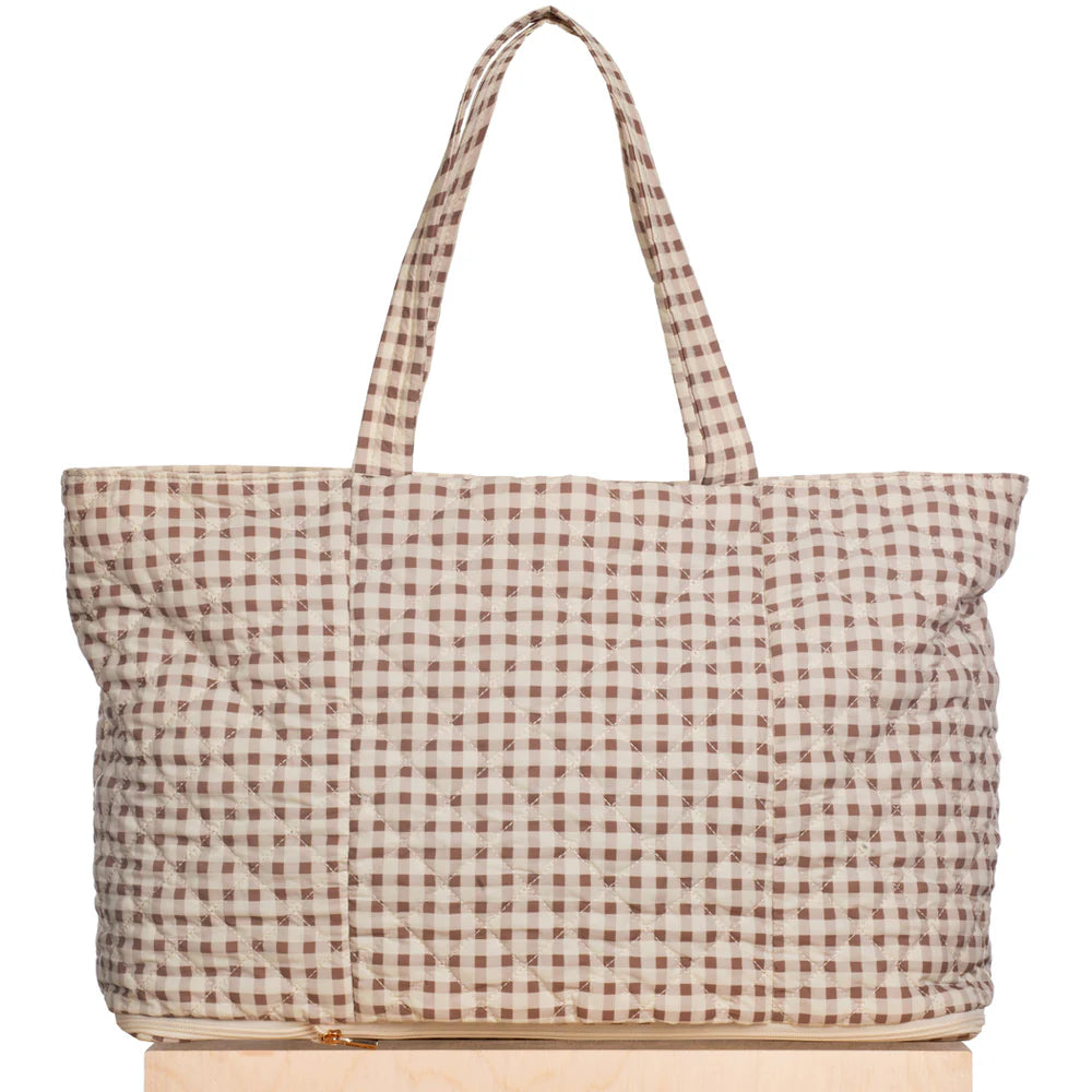 QUILTED EXPANDABLE TOTE